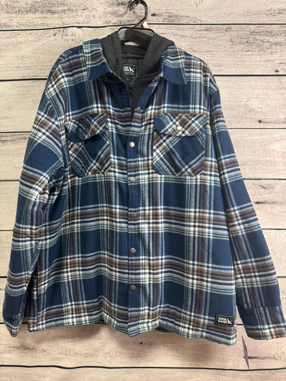 NWT Men’s Eddie Bauer Hooded Shirt Jacket - XXL